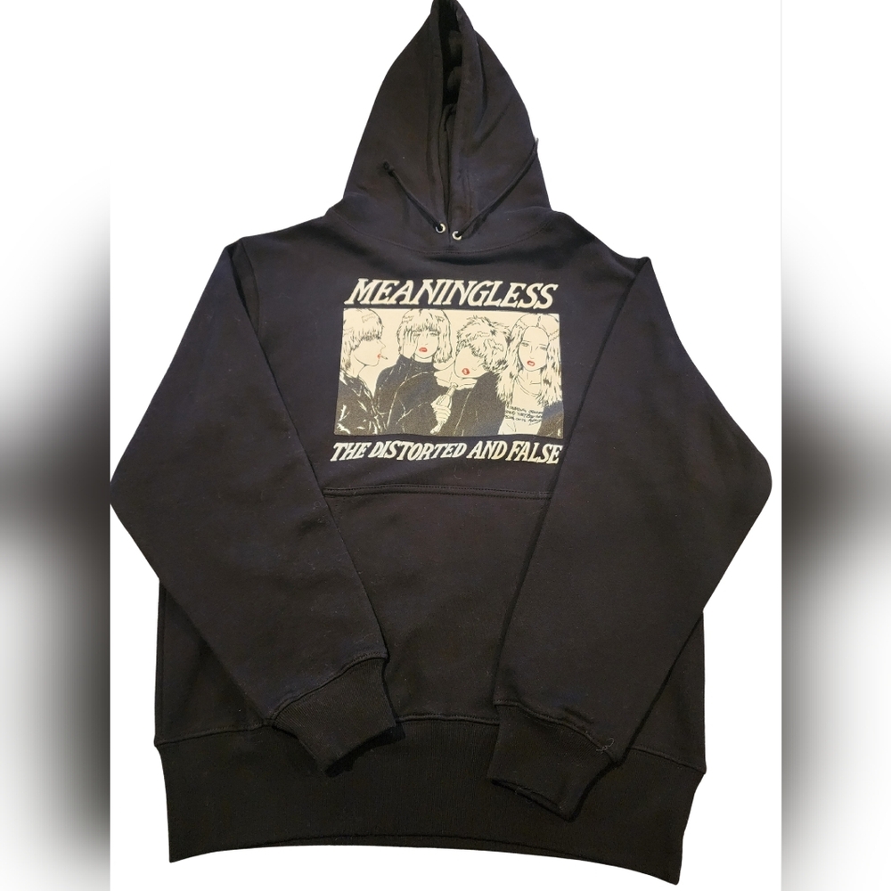 Men's NWT 100% Cotton Black Graphic Hoodie From Japan Rare!